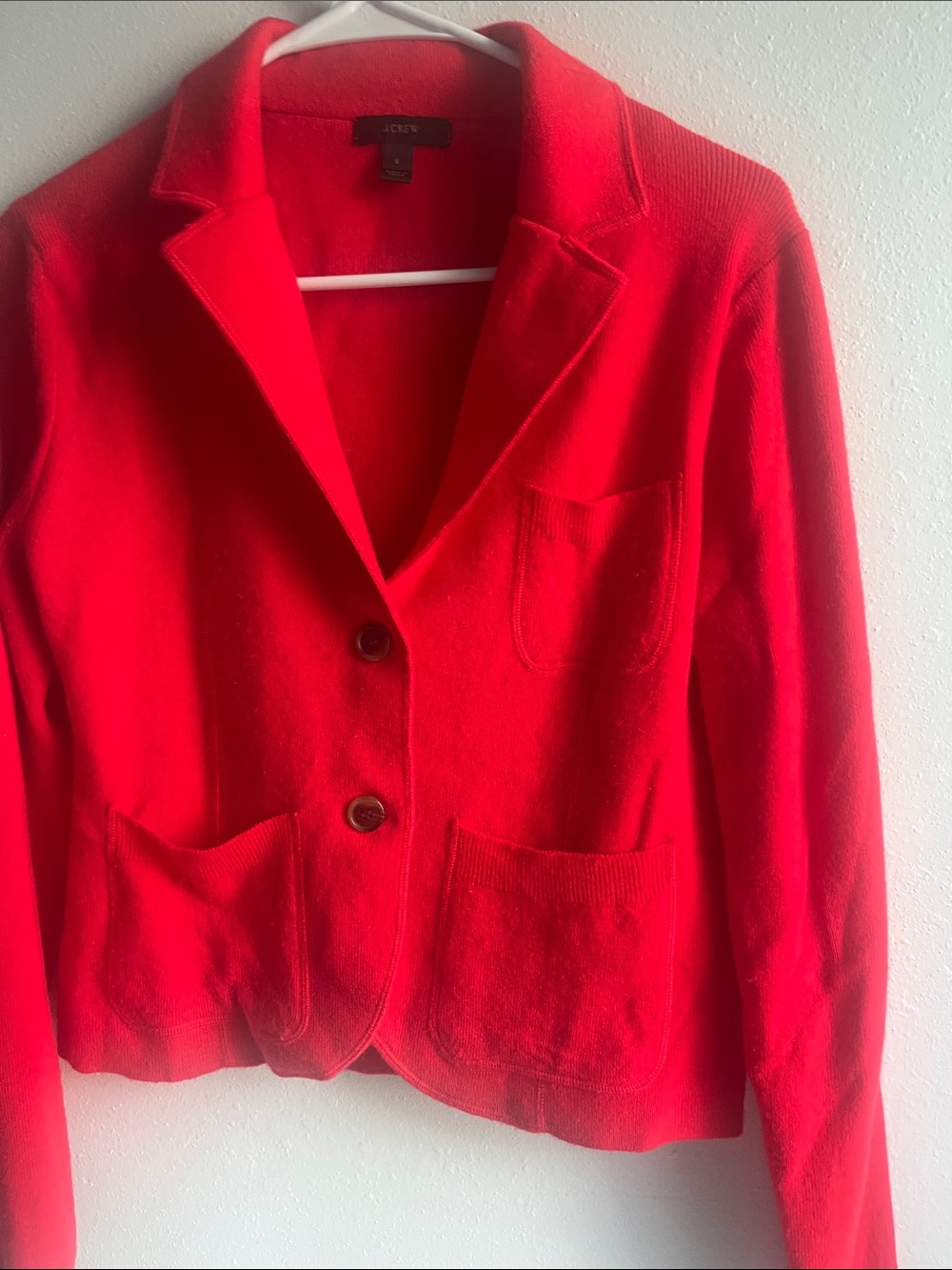 J. Crew orange Red Wool Jacket